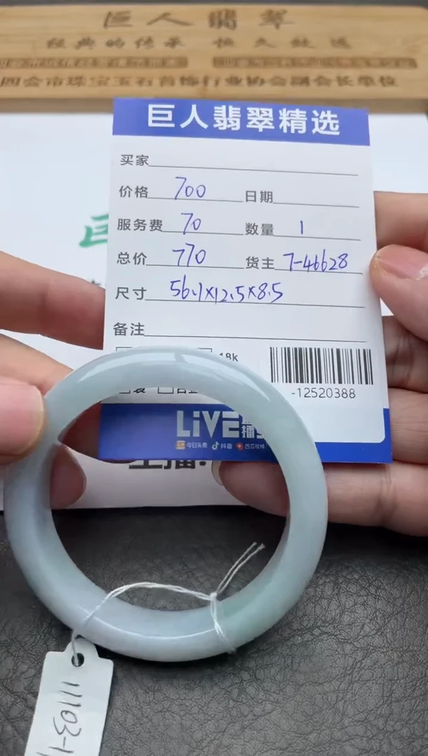 颈饰未镶嵌翡翠手镯多人-12520388