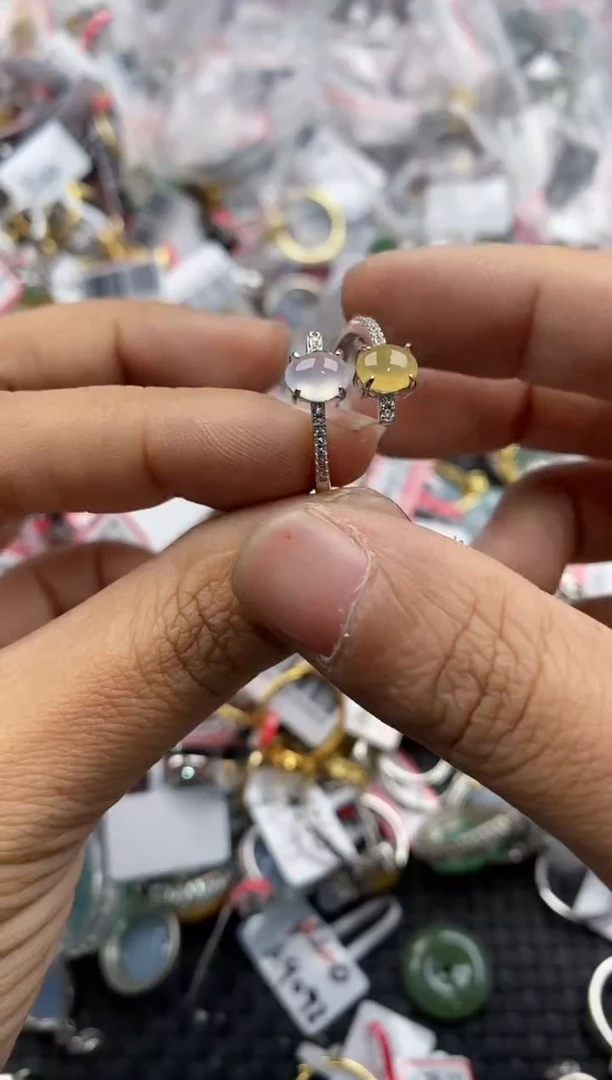 银S925镶嵌戒指翡翠121212---1