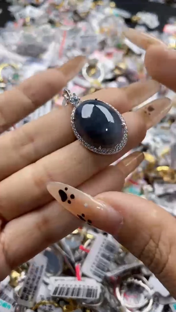 翡翠戒指银S925镶嵌1010    6