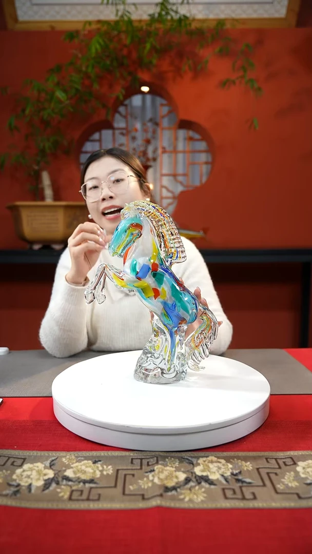 【闪购商品】琉璃手工艺品彩色立马