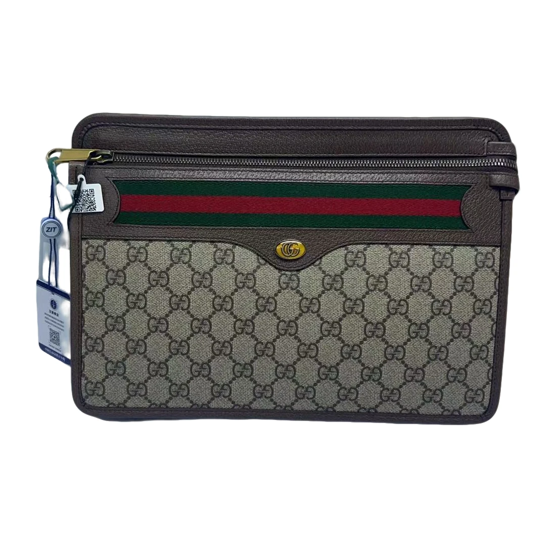 99新 GUCCI/古驰 古驰全套经典织带新款手拿信封包（1001）