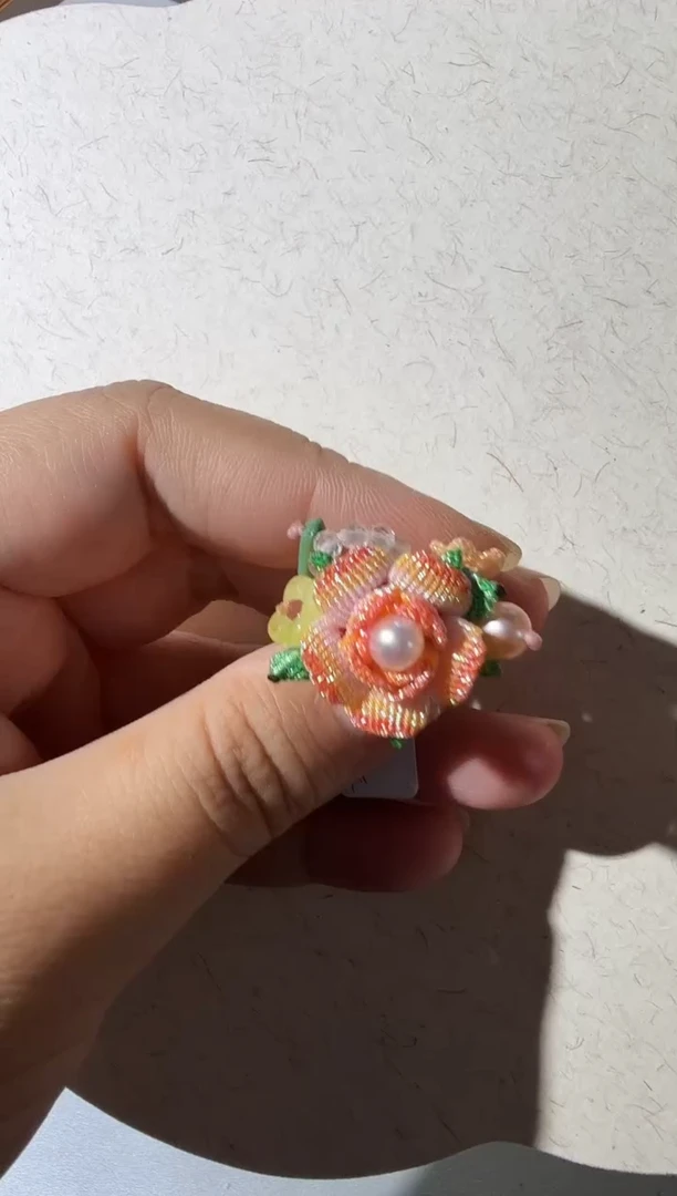 【闪购商品】蜜蜡戒指未镶嵌蜜蜡花朵戒指