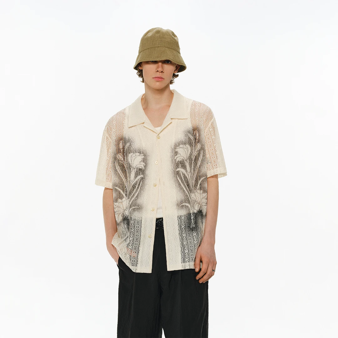 ATRY古巴领衬衫短袖男女2025夏款老钱风松弛感风情宽松薄款上衣