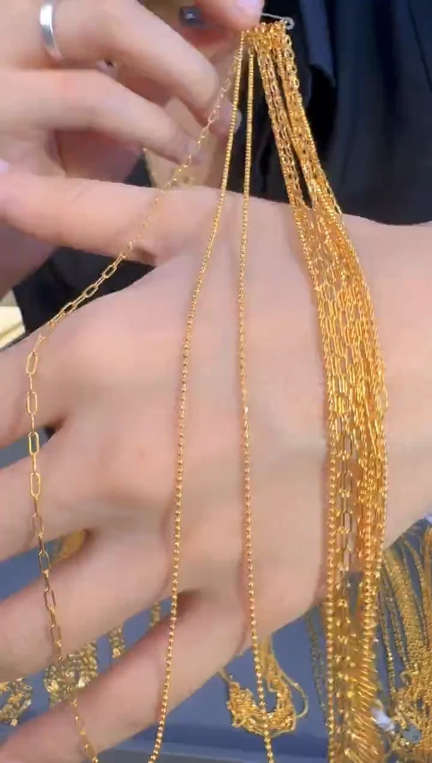 AB切面珠卡链时尚款45cm 1.98g（多样性发货）