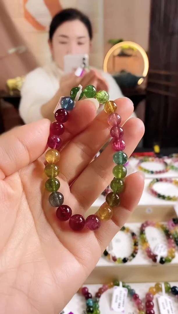 未镶嵌手链碧玺G2427单圈颜色微差发1