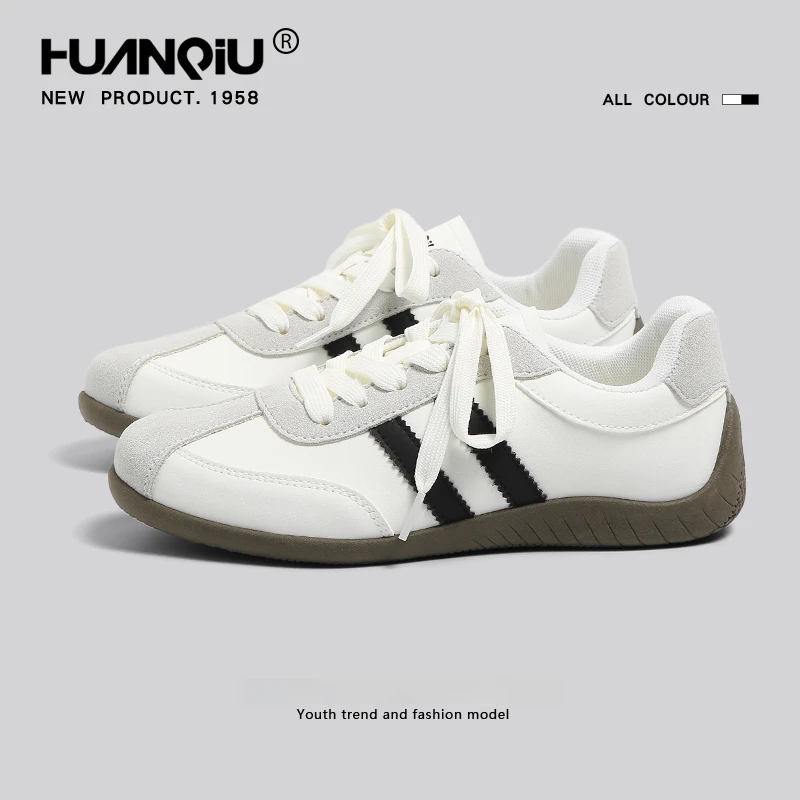 环球薄底赛车德训鞋女2025夏季新款超火百搭复古阿甘休闲运动板鞋