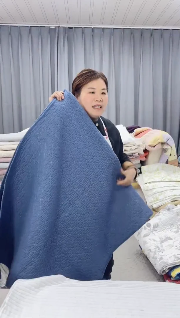 棉1.8*2.0蓝色纯棉