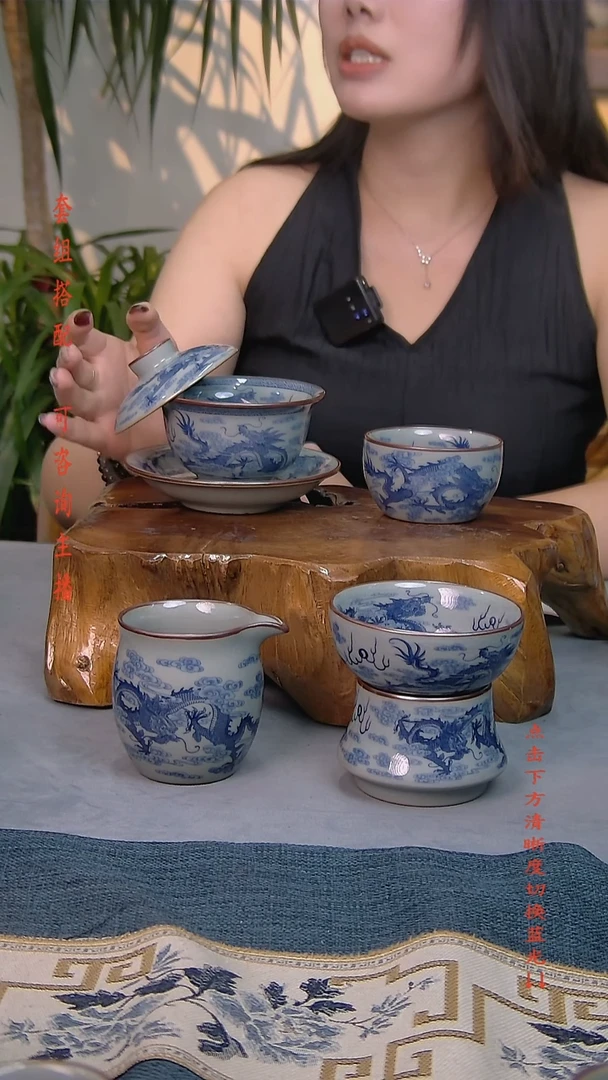 简装家用款4件套 老陶泥开片纹陶瓷茶具