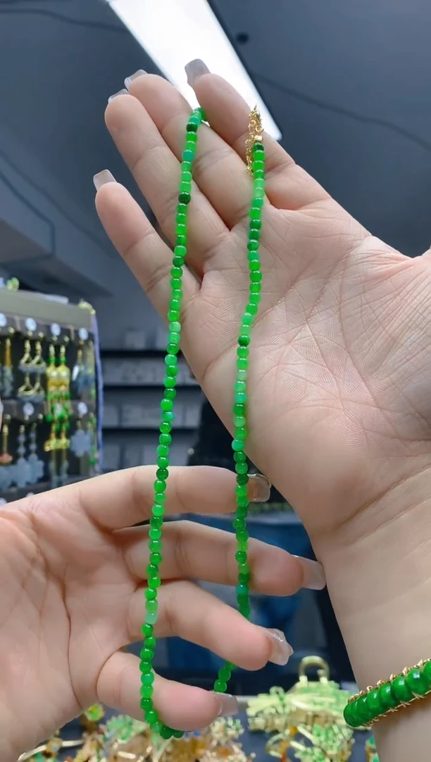 【闪购商品】翡翠耳饰合金133翡翠锁骨链