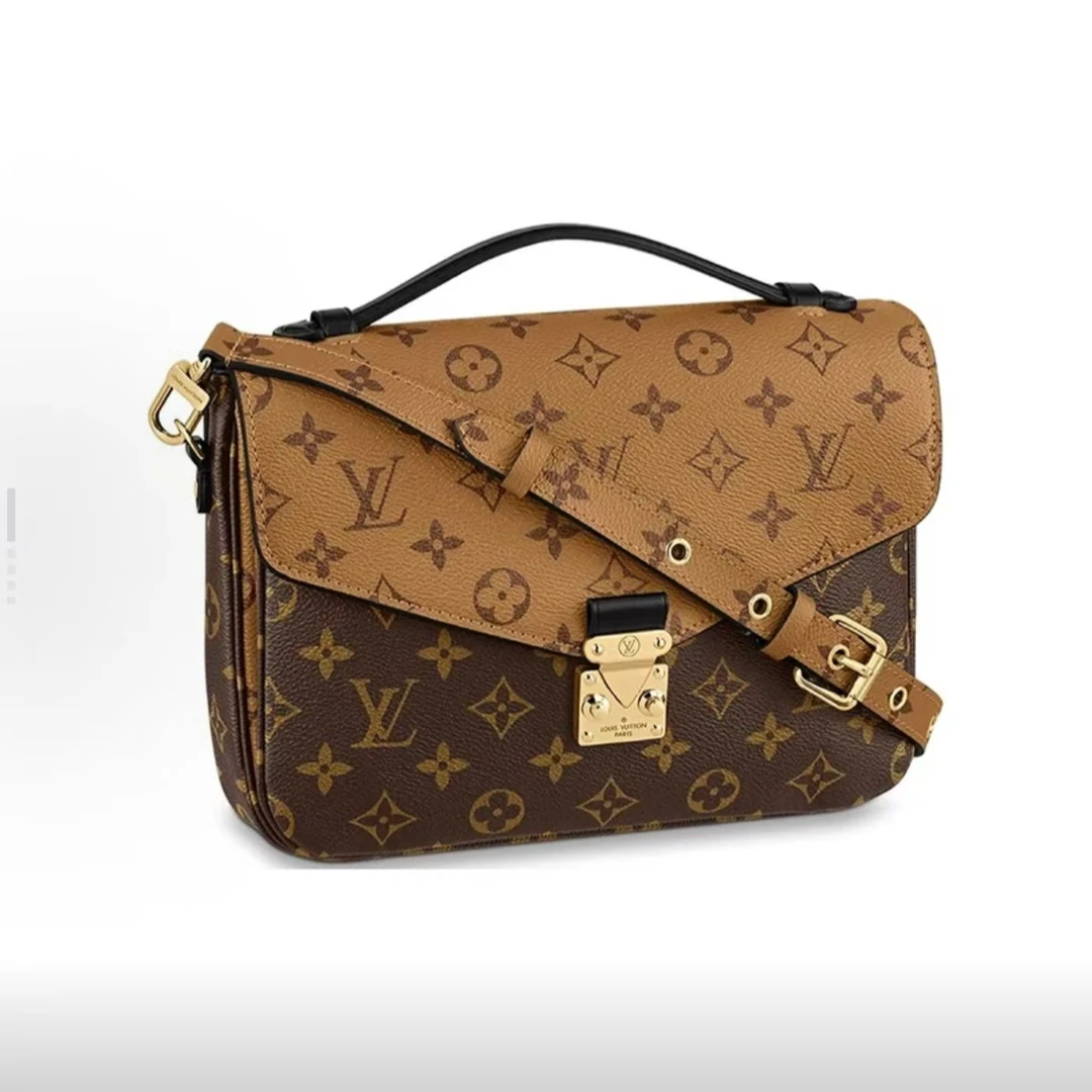 99新 LouisVuitton/路易威登 LV 老花 邮差包 拼色