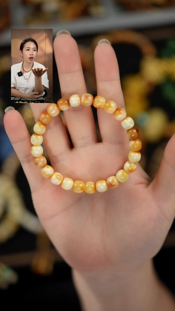 未镶嵌蜜蜡手串渐变
