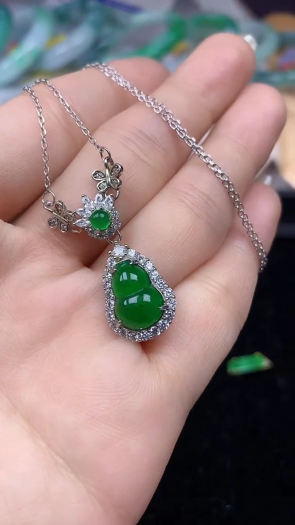 【闪购商品】翡翠颈饰银S925镶嵌颈饰