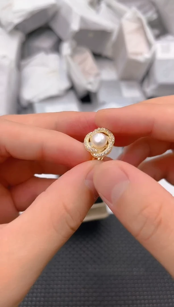 未镶嵌淡水珍珠耳饰jz1056