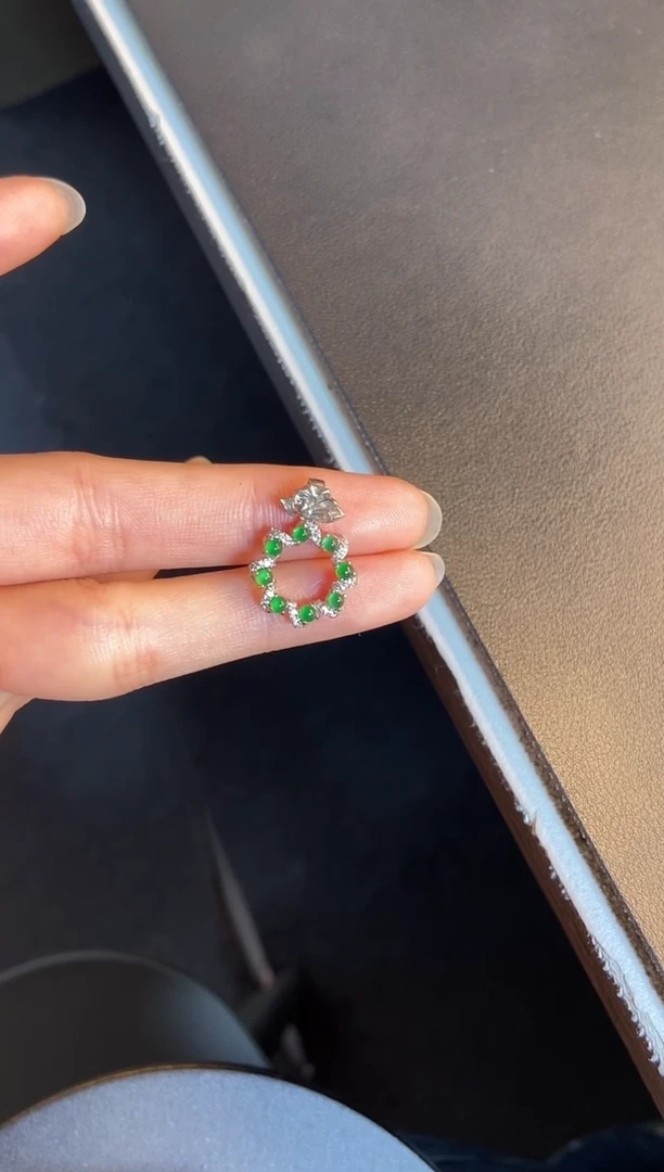 吊坠(不含链)银S925镶嵌翡翠1