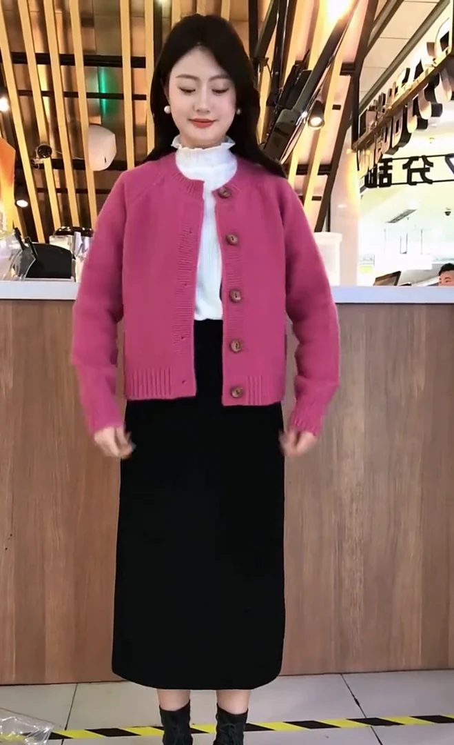 韩版慵懒风时尚毛衣外套女2025秋冬新款减龄针织衫外穿上衣