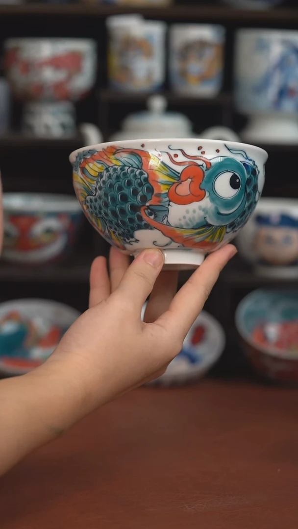 老师作品神仙鱼点茶碗（宠粉福利 ）