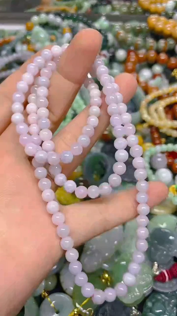 颈饰未镶嵌翡翠6mm/ H /翡翠A货，一件也是批发价