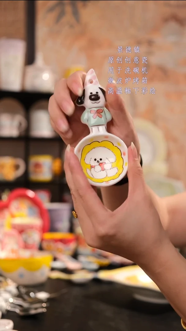 摆件景德镇手工手绘设计师款