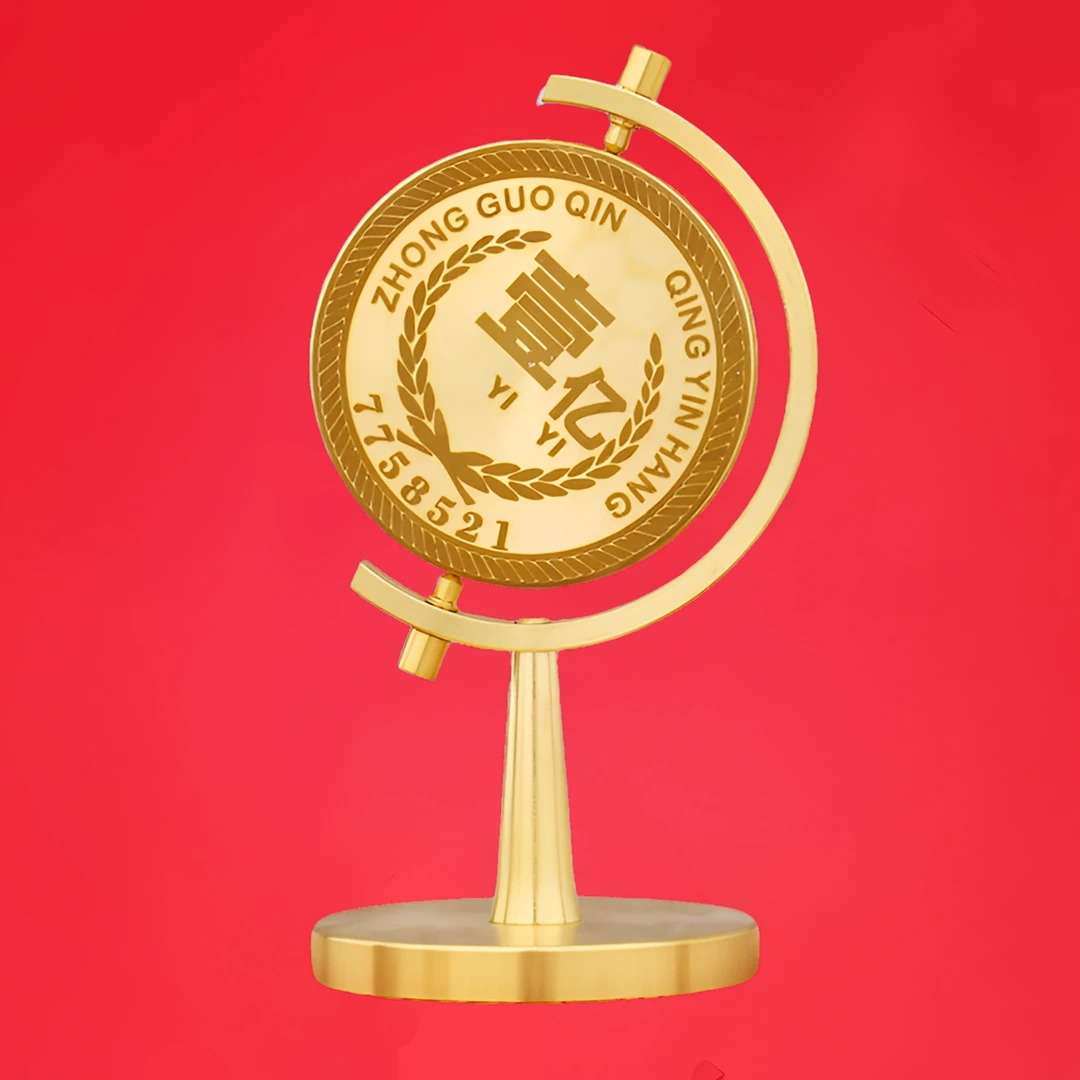 黄铜超大号壹亿小目标摆件高端大气上档次铜器老板办公桌面工艺品