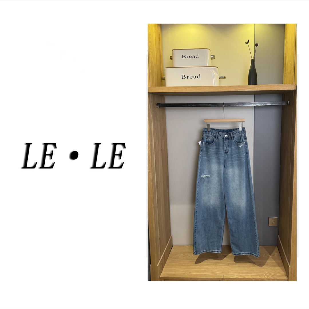 JUNCHI-简约大气直筒牛仔裤22263