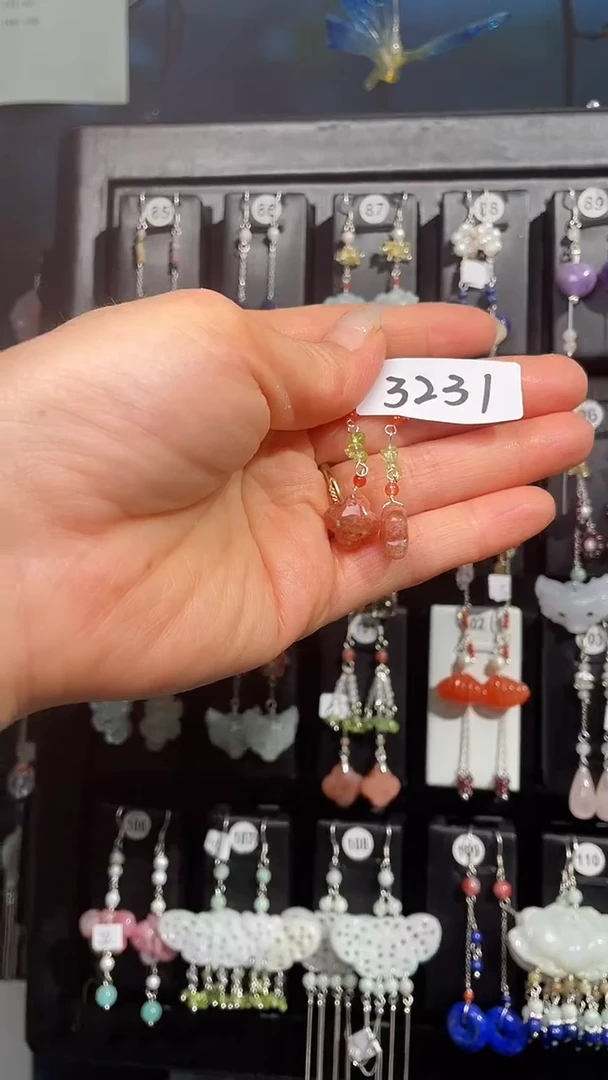 银S925镶嵌耳饰紫晶喜欢拍