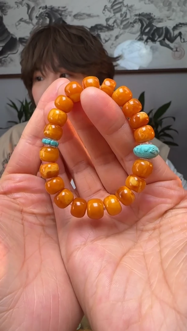 【闪购商品】蜜蜡裸石18K金镶嵌时尚百搭A213