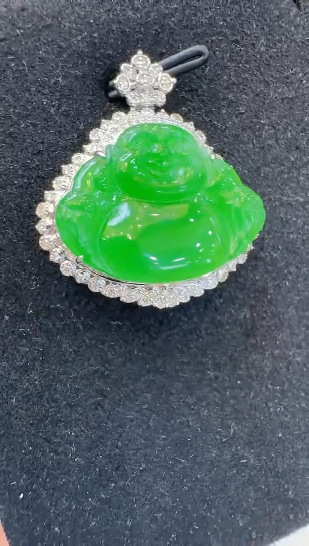 吊坠(不含链)18K金镶嵌翡翠多样性团购发一件