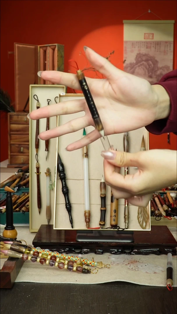 448号闪孤品高货毛笔链接 清水试笔 蘸墨不退