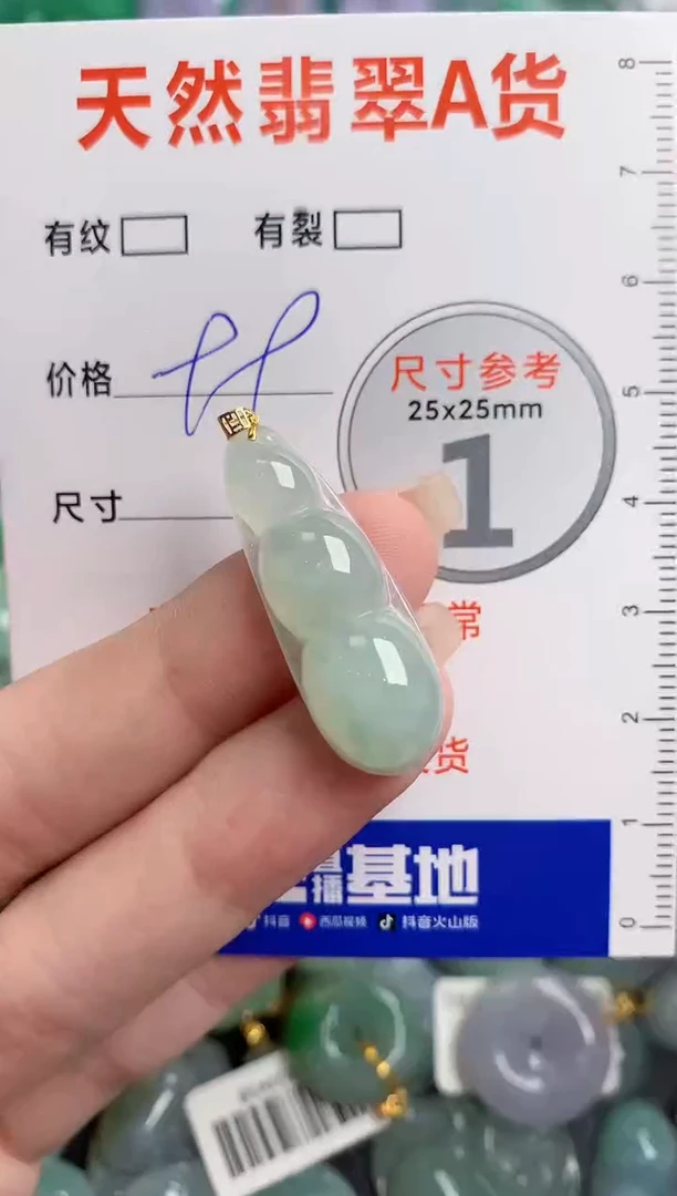 翡翠18K金镶嵌颈饰23000221