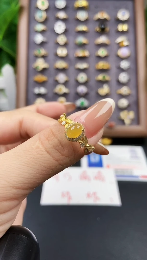 银S925镶嵌戒指翡翠12