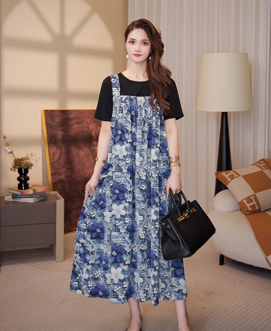 高端品质【树雾】时尚显瘦高腰背带裙简约风气质套装女1221#