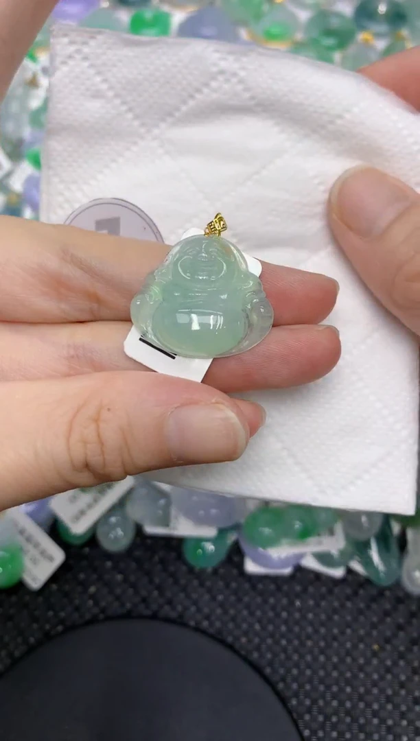 颈饰18K金镶嵌翡翠11111111