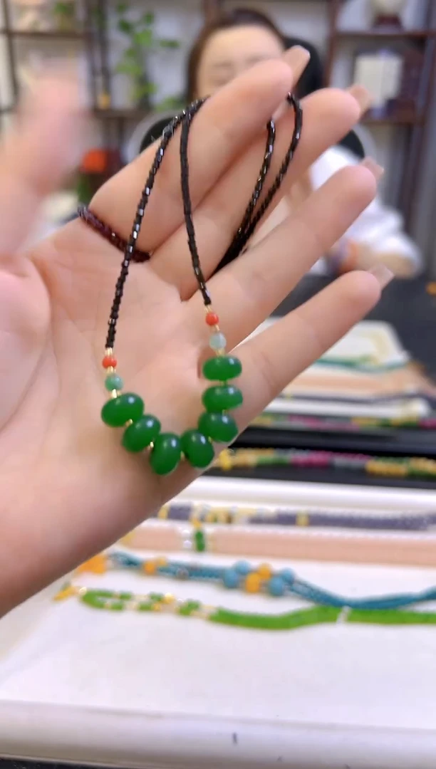 翡翠未镶嵌颈饰DIY款X365