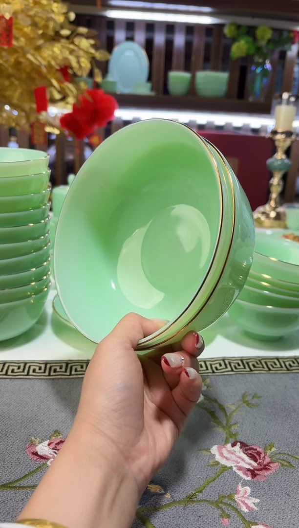 玉瓷6.5英寸面碗2个