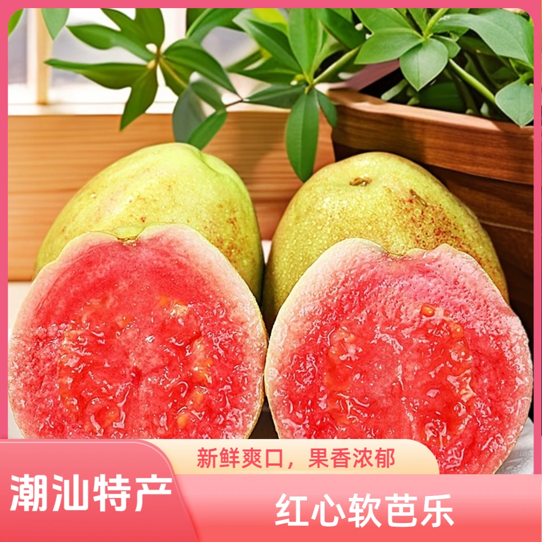 【京东】广东潮汕南方红心芭乐软糯番石榴新鲜采摘当季水果农产品