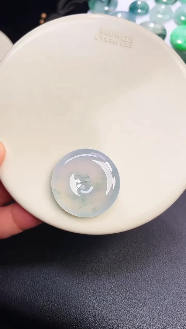 颈饰未镶嵌翡翠【57】平安扣 尺寸 31.9   5.7mm