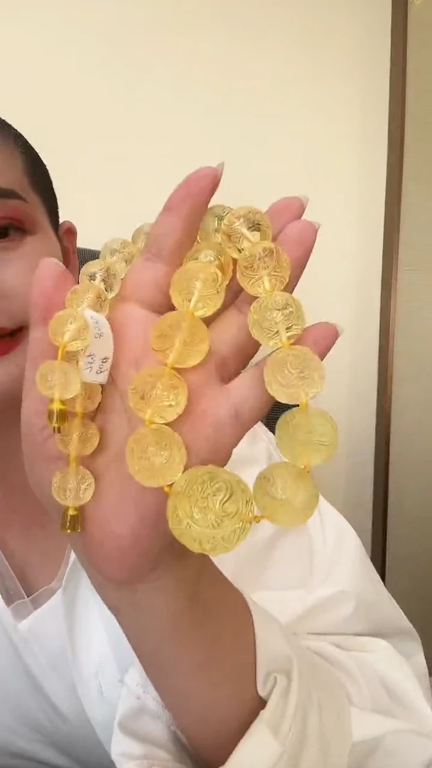 琥珀颈饰未镶嵌项链