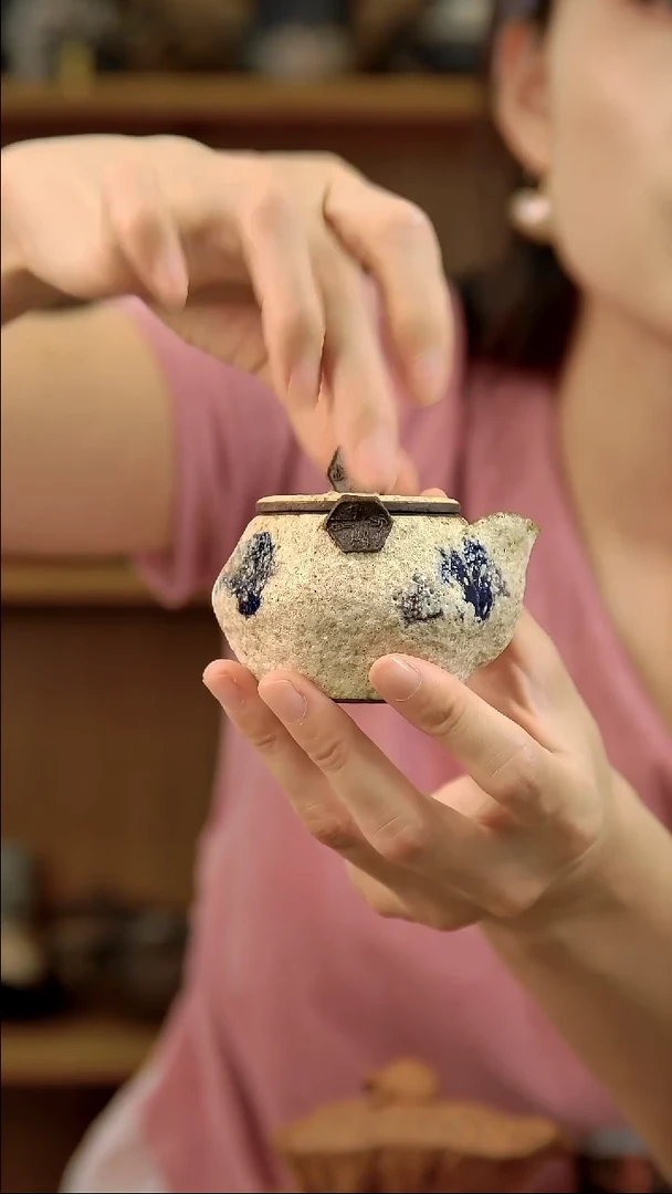言野手作  粉引多宝宝瓶