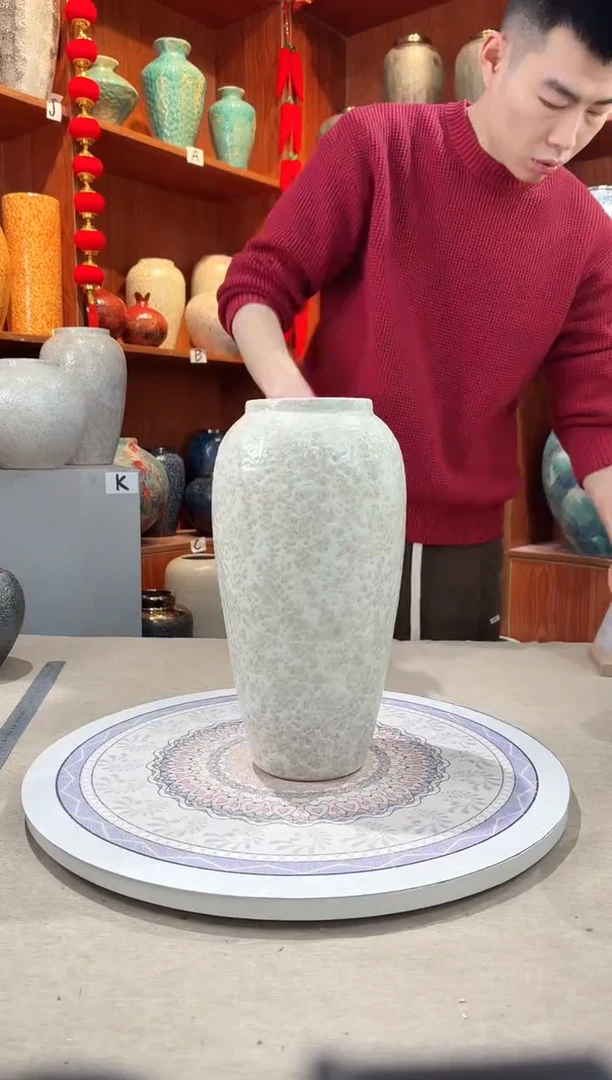 【闪购商品】瓶陶瓷花瓶 无花 茶白大号