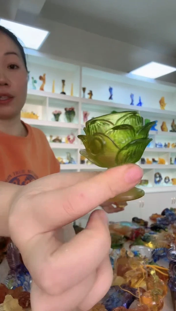 手工艺品琉璃心***娘杯子