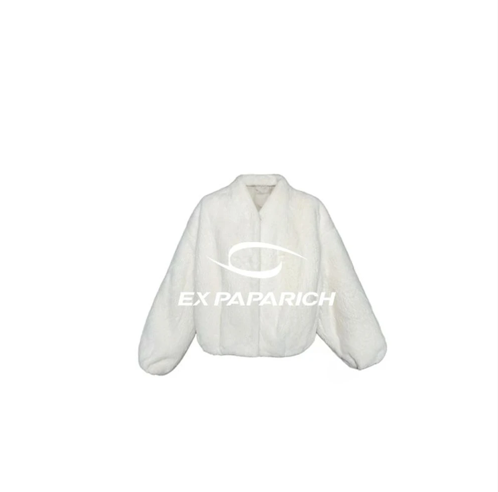 EXPAPARICH 米白奢感·廓形水貂夹克