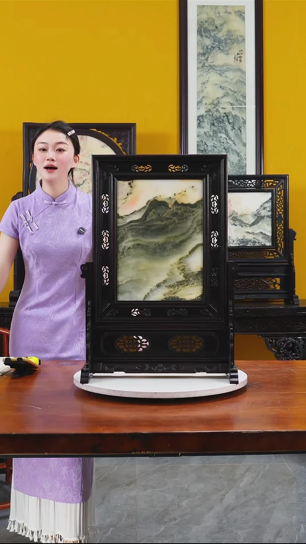 石材天然大理石画摆件