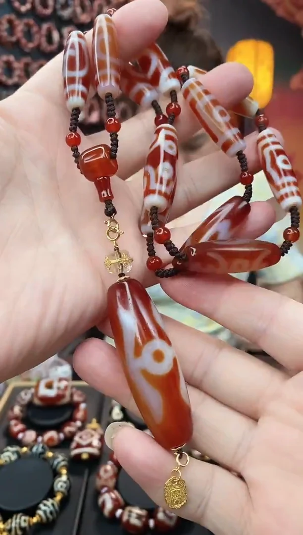 玛瑙/玉髓毛衣链未镶嵌双贵贵毛衣链