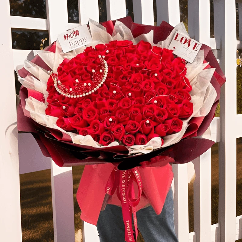 【长长久久】99朵红玫瑰 生日纪念日约会表白