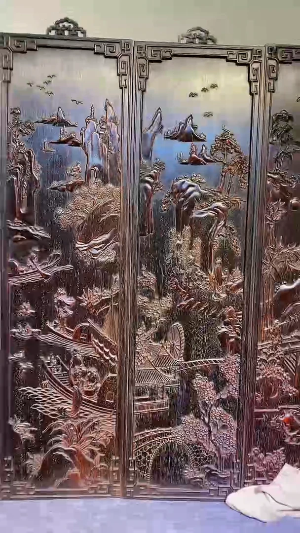 木紫檀雕刻板一物一拍