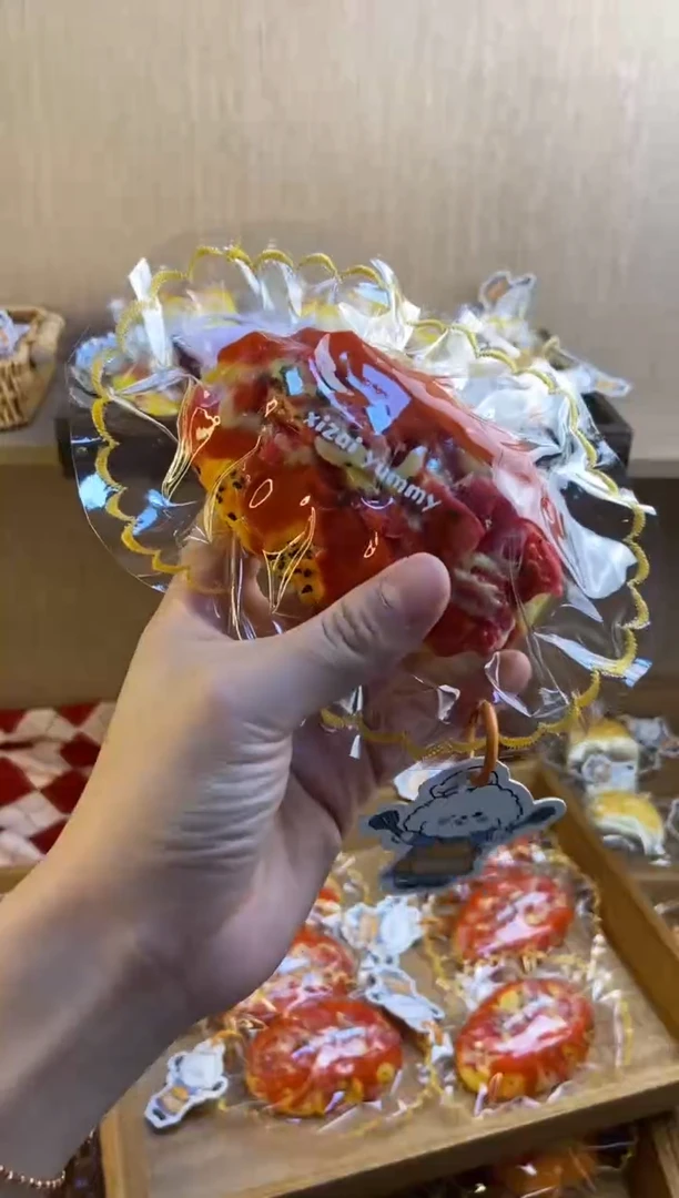 胶制韩式辣酱培根餐包（软袋子缝边）