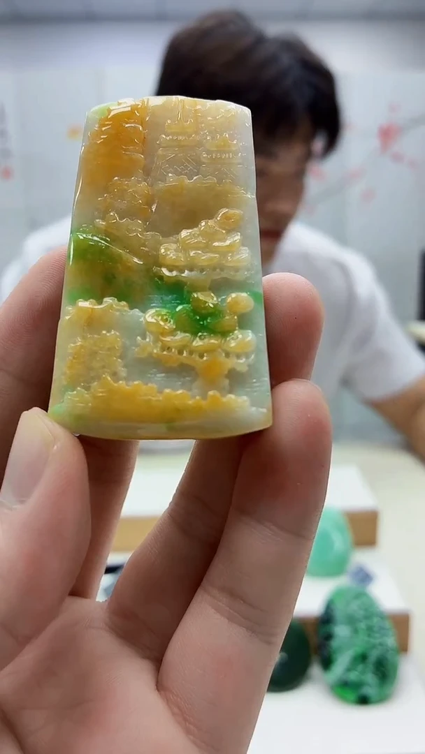 未镶嵌定制翡翠5145bb-毛货挂件5