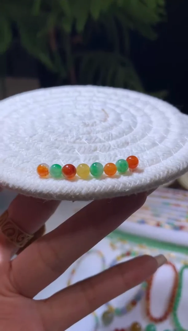 未镶嵌定制翡翠4.5珠子九颗900+90