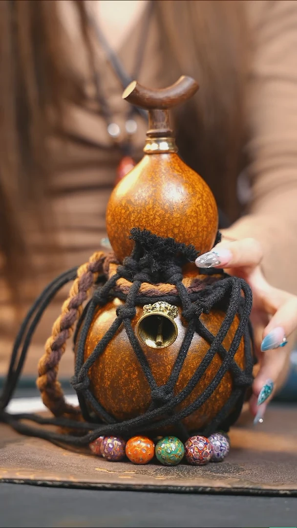 【闪购商品】WA166大漆酒葫芦不包手串及旋转底座