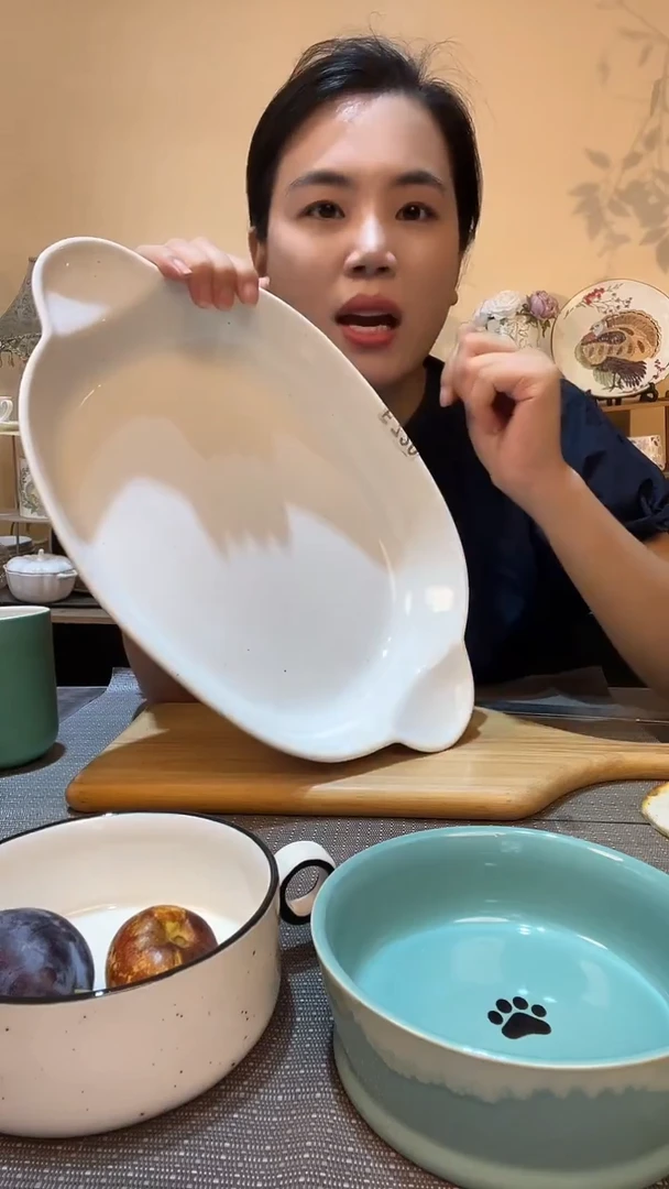 瓷片瑕疵款气泡点 鱼盆  介意勿拍